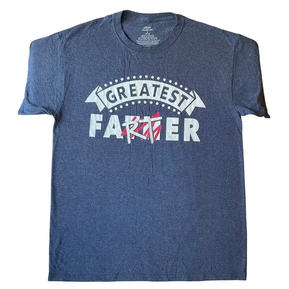 Celebrate Father’s Day Men T-shirt size M Short Sleeve Blue Fun Greatest Farted - Picture 1 of 8